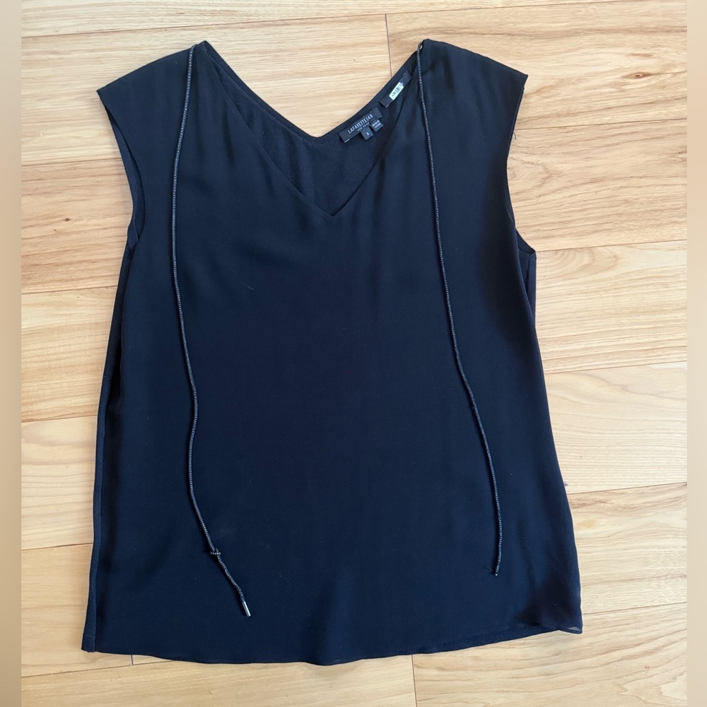 Elie Tahari Black Sleeveless Tank Top